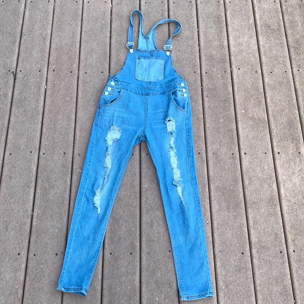 Distressed Jean Overalls Unbranded - Size Large